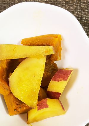 秋の味覚♬｡.南瓜とサツマイモの煮物-レシピのメイン写真