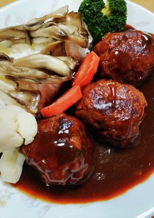 秋のカボチャハンバーグ風シチュー-レシピのメイン写真