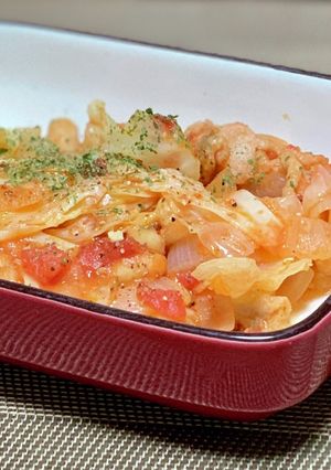 ヨーグルトディップでキャベツのトマト缶煮-レシピのメイン写真