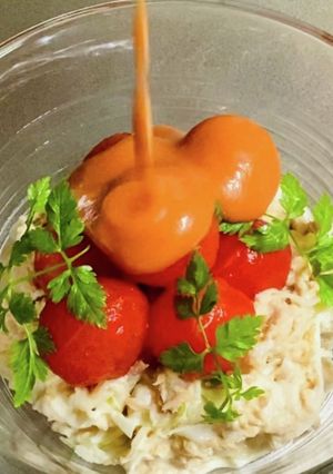 【絶品】ミニトマトがやめられないサラダ-レシピのメイン写真