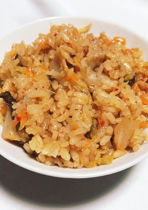 炊飯器で簡単！スタミナ満点豚キムチご飯-レシピのメイン写真