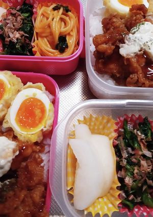 旦那、娘弁当(10/4息子は午前授業)-レシピのメイン写真