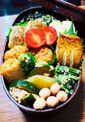 オニオンバーグと肉団子弁当♡-レシピのメイン写真