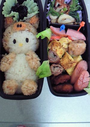 キティ　キャラ弁-レシピのメイン写真