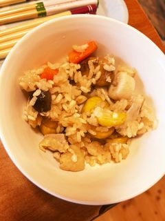栗の五目炊き込みご飯-レシピのメイン写真