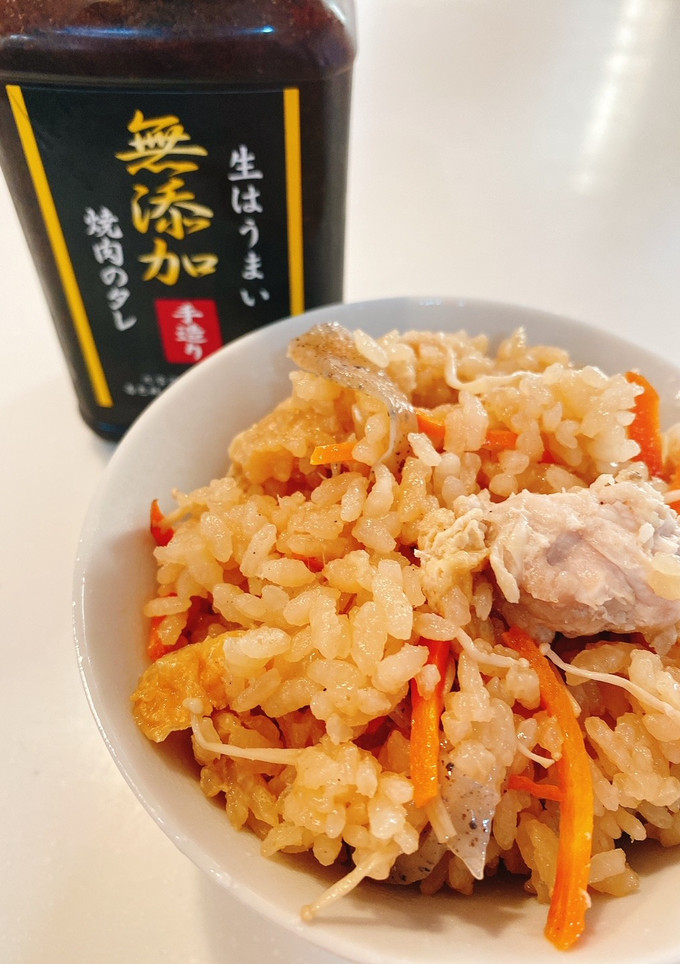 無添加焼肉の生だれで鶏肉炊き込みご飯-レシピのメイン写真
