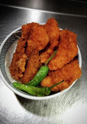 レバーフライ&チキンカツのソース丼!-レシピのメイン写真