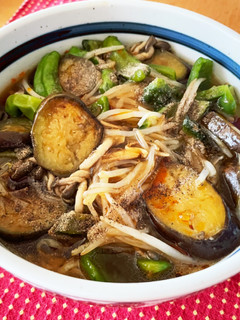 秋茄子のあんかけラーメンを中華三昧で-レシピのメイン写真
