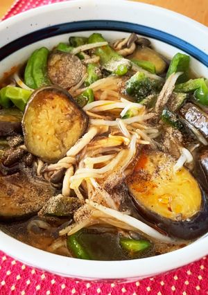 秋茄子のあんかけラーメンを中華三昧で-レシピのメイン写真