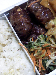 【弁当】牛巻き煮込みと水菜ナムル-レシピのメイン写真