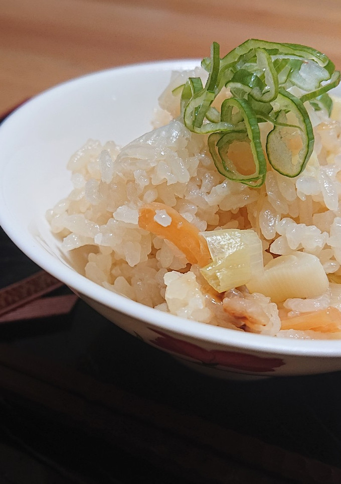 干貝柱と白ネギの炊き込みご飯-レシピのメイン写真