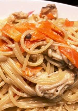 余ったクリーム煮でパスタ-レシピのメイン写真