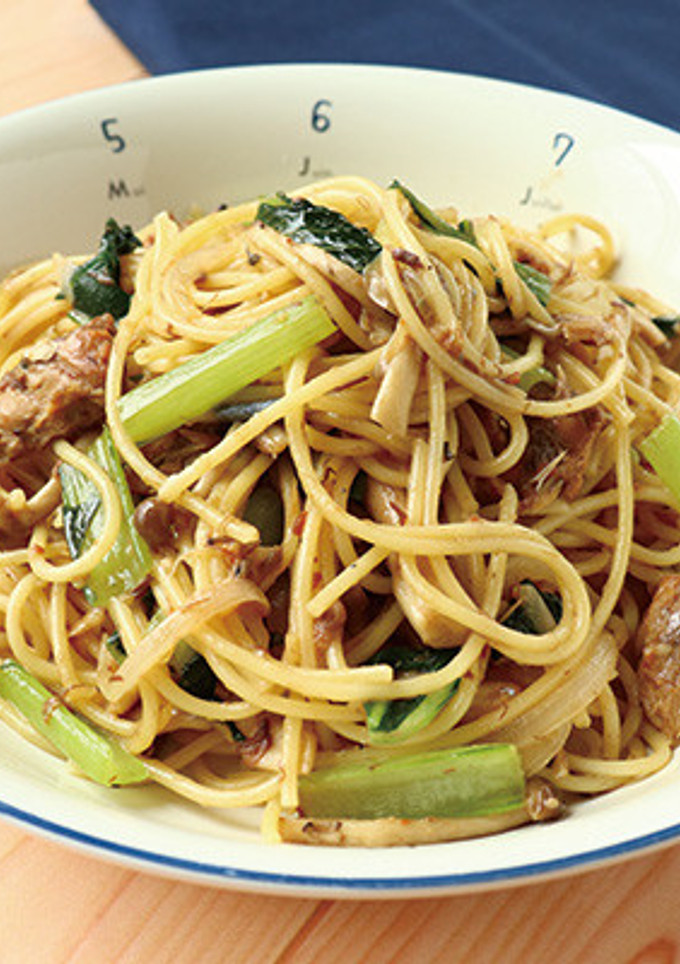 さば缶としめじの和風パスタ-レシピのメイン写真