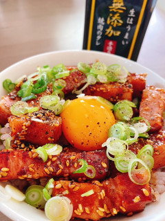 焼肉のたれで作る ベーコンガーリック丼-レシピのメイン写真