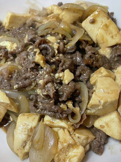 牛肉と豆腐と玉ねぎの炒め物-レシピのメイン写真