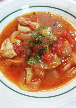水要らずな簡単!鶏肉とトマトのシチュー-レシピのメイン写真