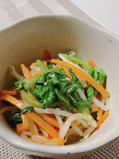 ほうれん草、もやし、人参のナムル♪-レシピのメイン写真