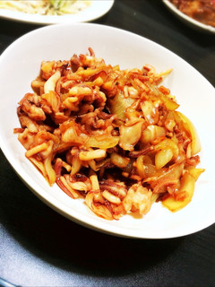 イカ下足と玉ねぎの味噌炒め♪-レシピのメイン写真