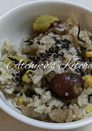 簡単！秋の味覚もりもり炊き込みご飯-レシピのメイン写真