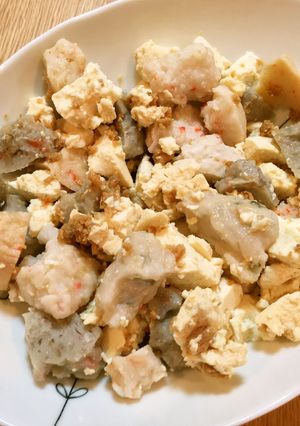 練り物と豆腐のさばフレークぽん酢サラダ-レシピのメイン写真