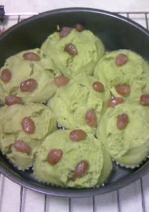 抹茶と甘納豆の蒸しパン-レシピのメイン写真