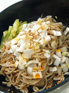 美味しすぎ~♪冷たいネギ蕎麦♪-レシピのメイン写真