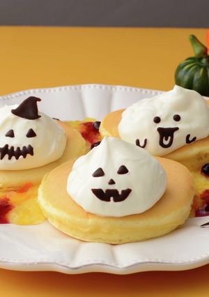 パルテノおばけのハロウィンホットケーキ-レシピのメイン写真