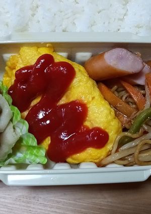10/5オムレツ焼きそば弁当-レシピのメイン写真