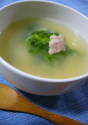 おもちでとろみ♪菜の花の和ふ～スープ-レシピのメイン写真