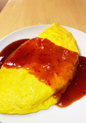 スイートチリソースのオムレツ-レシピのメイン写真