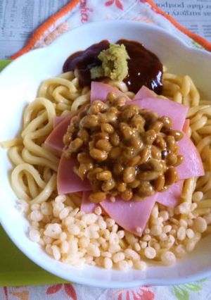 醤油うどん風冷やしうどん83ロースハム5-レシピのメイン写真