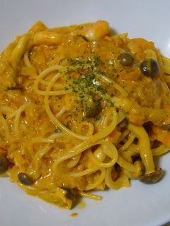 エビときのこのトマトクリームパスタ-レシピのメイン写真