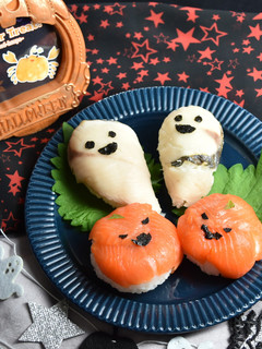 ハロウィンに!モンスター手まり寿司-レシピのメイン写真