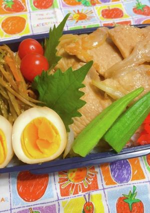 時短お弁当盛り付け記録　豚丼-レシピのメイン写真