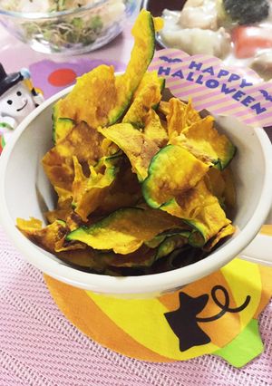 時短♡揚げないひらひらパンプキンチップス-レシピのメイン写真