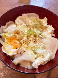 水餃子とキャベツ入りうどん-レシピのメイン写真