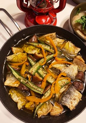 コハダと椎茸のアヒージョ-レシピのメイン写真