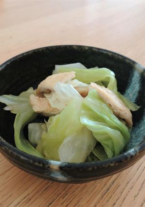 簡単副菜*キャベツと油揚げのだし煮-レシピのメイン写真