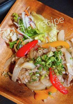 レンジで簡単！豚薄切りロースの生姜焼き-レシピのメイン写真