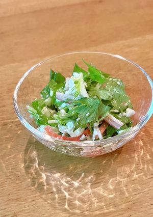 水菜ととうふのオリーブオイルあえサラダ-レシピのメイン写真