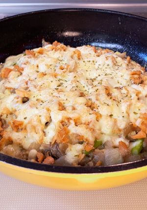寄せ豆腐オートミールの鮭フレークグラタン-レシピのメイン写真