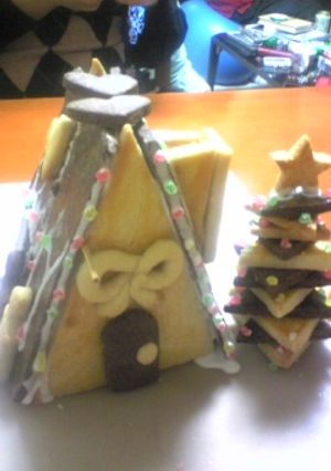 ツリー　お家　かわいいクッキー-レシピのメイン写真