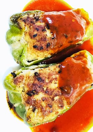 ハンバーグのタネ使用✨ピーマンの肉詰め✨-レシピのメイン写真