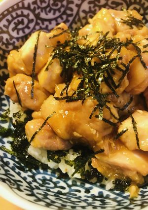 鶏のむね肉＆もも肉の焼き鳥風丼-レシピのメイン写真