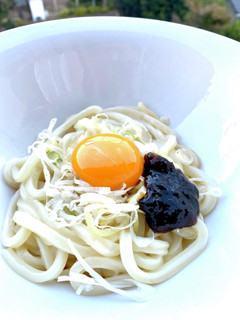 海苔佃煮の、釜玉うどん-レシピのメイン写真