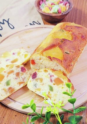 湯煎焼きで生食感フルーツパウンドケーキ-レシピのメイン写真