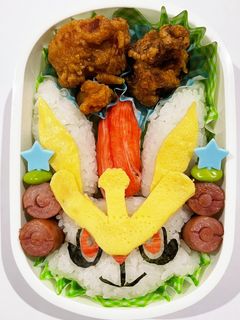 ポケモン エースバーン キャラ弁 お弁当-レシピのメイン写真