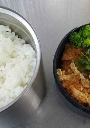 10/6カツとじ弁当-レシピのメイン写真