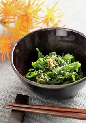 法蓮草のおかか和え【入院食㉒夕/冷副菜】-レシピのメイン写真