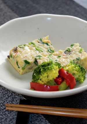 カニ入り卵焼き【入院食㉒夕/主菜】-レシピのメイン写真